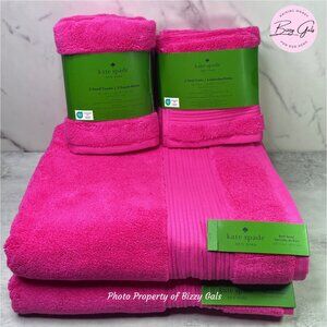 Kate Spade Fuchsia Hot Pink Towel Set of 8